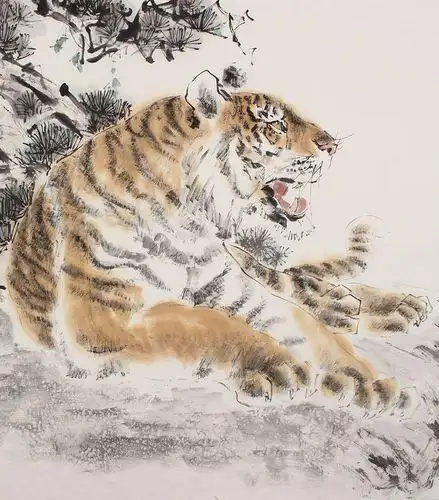 国画老虎的画法 国画老虎的画法步骤大全