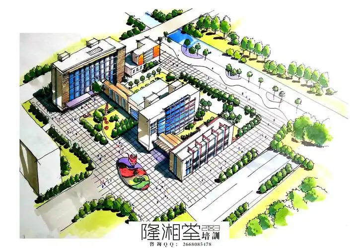 鸟瞰图,规划图(学生作品展示)