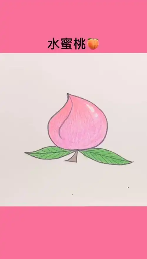 桃的简笔画颜色