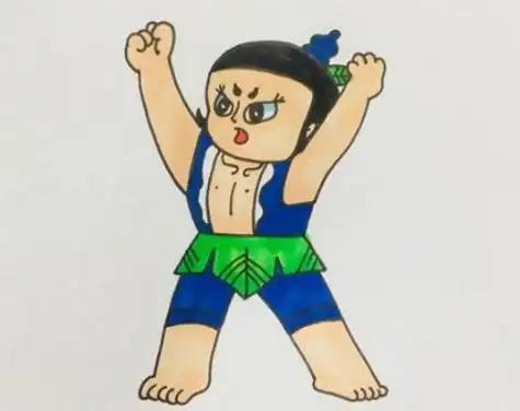 七娃葫芦娃简笔画怎么画