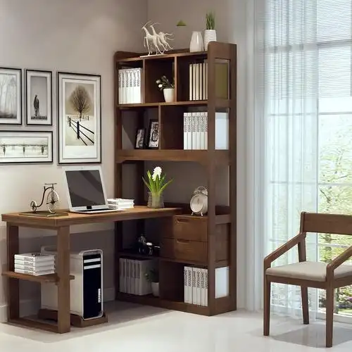 这款带书架的书桌可以解决你所有书房问题