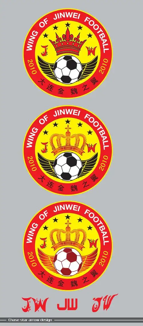 大连金魏之翼足球队队徽logo设计