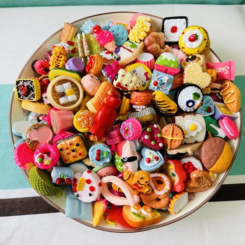 食玩盲盒微缩迷你食玩盲袋仿真过家家迷你超市食物瓶子模型摆件 10个