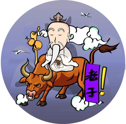 老子骑牛传道图