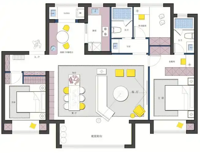140平方户型改造优化设计