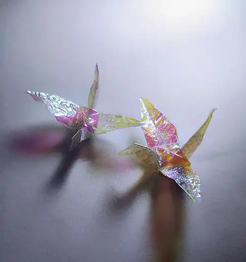 糖果纸拿来折千纸鹤真的绝美详细教程