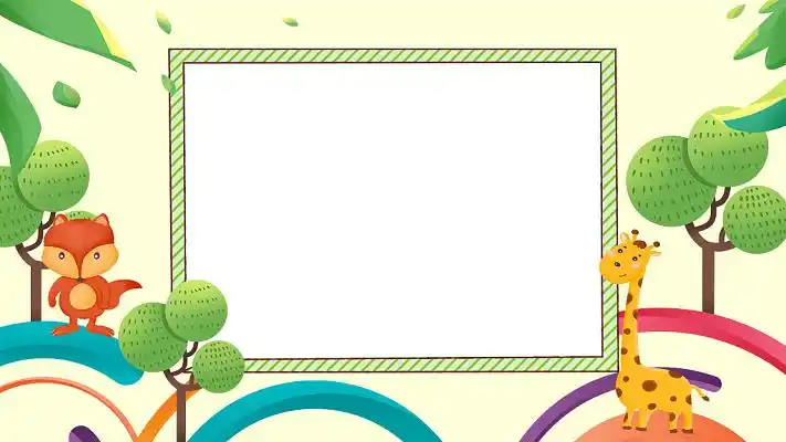 绿色卡通手绘家长会ppt展板背景免费下载 - 觅知网