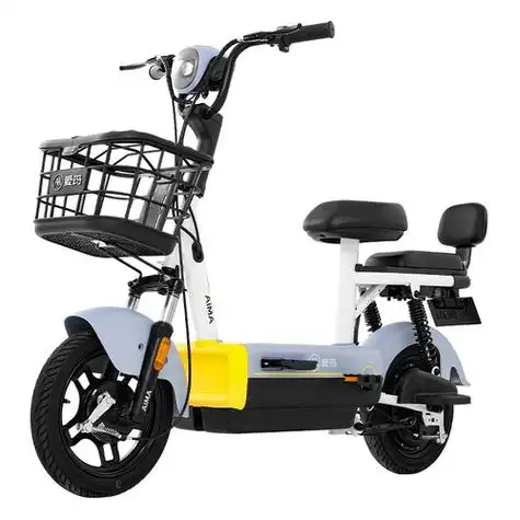 爱玛电动车战将48v20铅酸成人通勤款长续航电动自行车