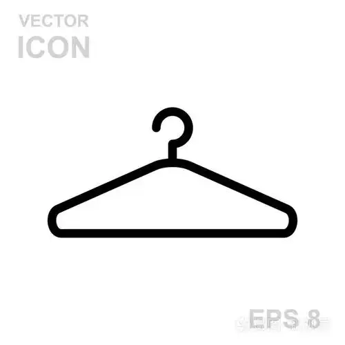 白色背景上孤立的衣架图标插画-正版商用图片0spllu-摄图新视界