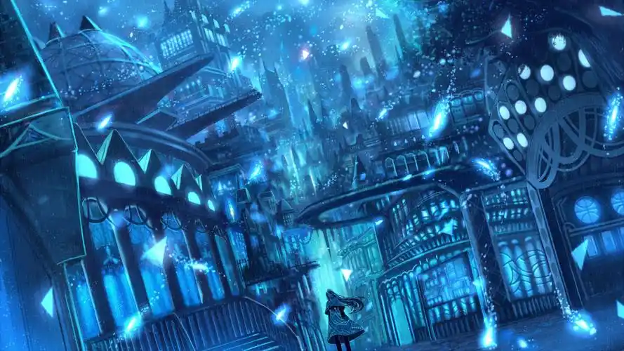 唯美动漫夜景桌面壁纸