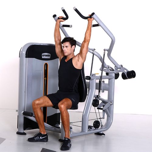 训练器康乐佳k602坐式推肩力量综合型训练器械健身房力量训练器械局部