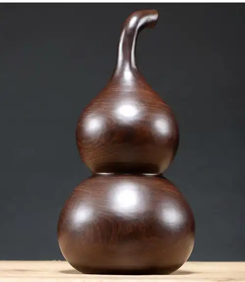 刻木东方木雕葫芦摆件家居客厅玄关仿古实木葫芦客厅装饰红木工艺品