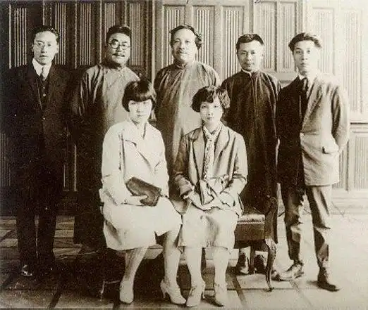 30年代潘赞化,潘玉良与友人合影