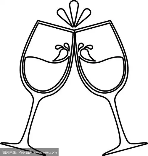 酒杯的轮廓图标
