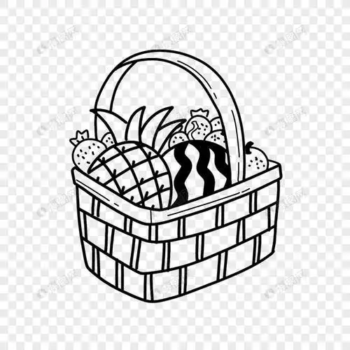 儿童简笔画简笔画水果文化绘画水果篮子油简笔画水果篮简笔画怎么画