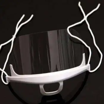 塑胶口罩透明口罩餐饮食品塑料厨房厨师微笑餐厅酒店飞沫唾沫口水10个