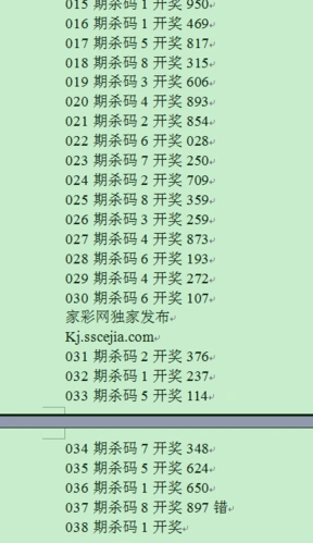 3d17038期家彩神算杀码33对32