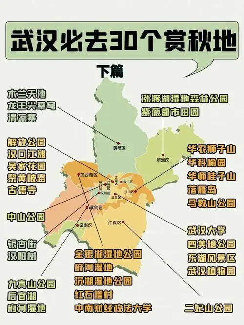 赏秋地图下篇武汉必去30个赏秋好去处