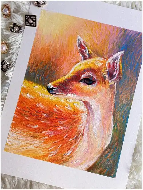 油画棒梅花鹿高速教程