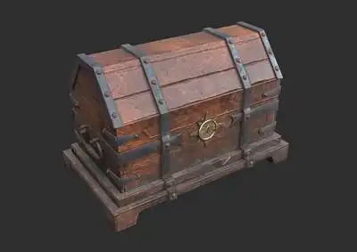 pbr次世代 宝箱 藏宝箱 财宝箱 中世纪箱子 古代木箱 木板箱 储物箱