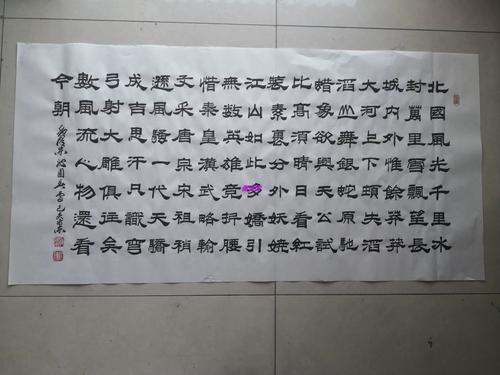 沁园春雪字画诗词北国风光手写书法隶书定制客厅装饰画办公室挂画