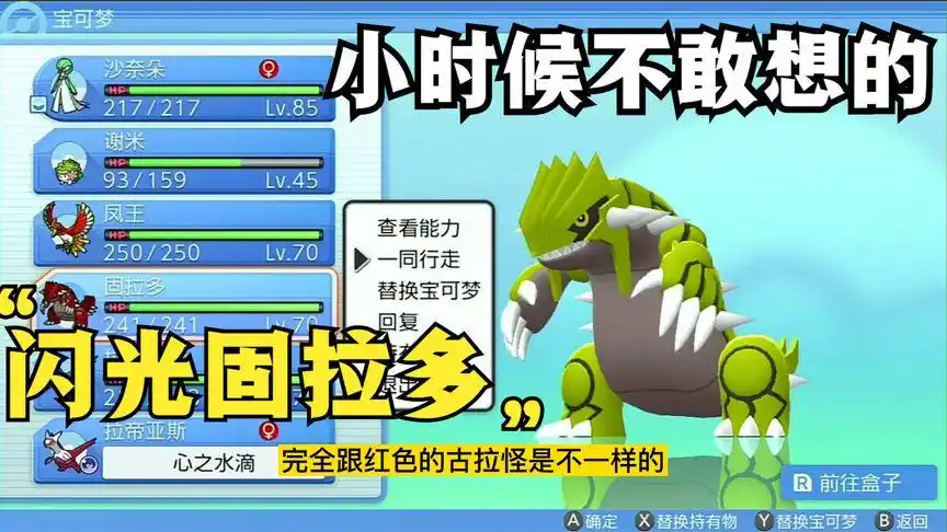 宝可梦珍珠钻石复刻可能是全服第一只闪光固拉多