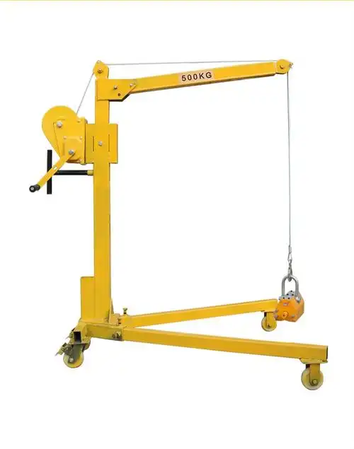 移动吊机家用小型吊车可移动手动电动升降起重提升发动机吊架 手摇款
