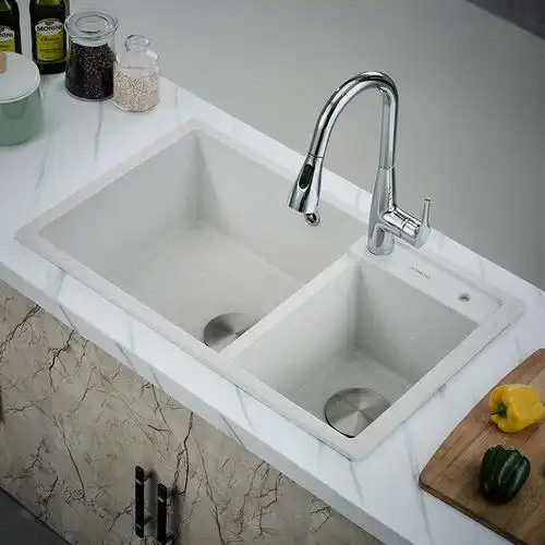 jomoo九牧 水槽洗菜盆家用双厨房石英石套餐菜盆06177