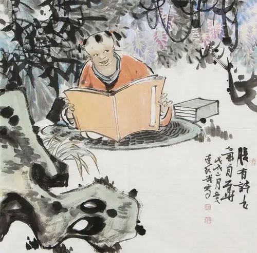 博宝资讯连红武国画人物作品赏析童真童趣妙趣横生