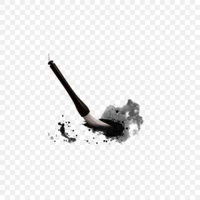 创意毛笔  卡通  手绘  毛笔  书法  水墨