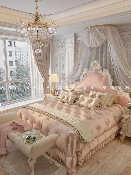 15m05法式轻奢风卧室78沉浸式浪漫公主房间