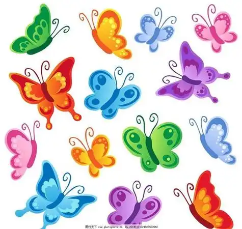 蝴蝶简笔画彩色蝴蝶简笔画彩色的图片