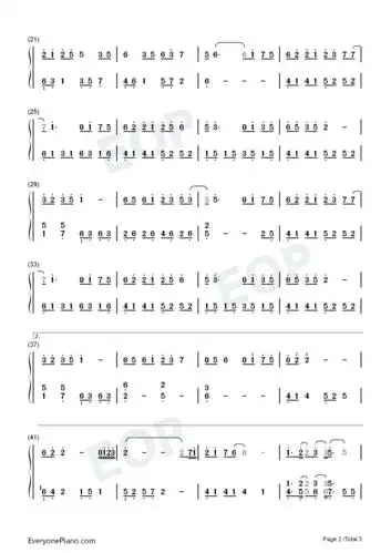 落墨-锦心似玉片尾曲双手简谱预览2