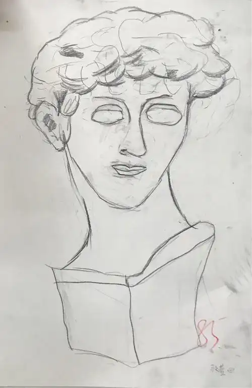 7月17日(周三下午)小学素描班学生作业赏析