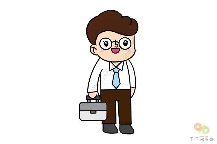 叔叔简笔画步骤教程