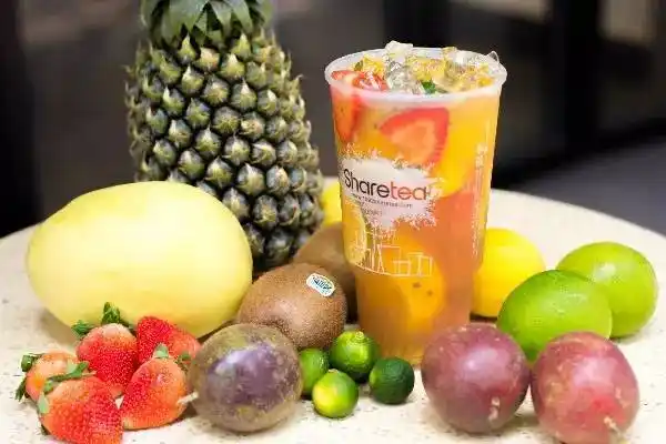 超级大杯的水果茶