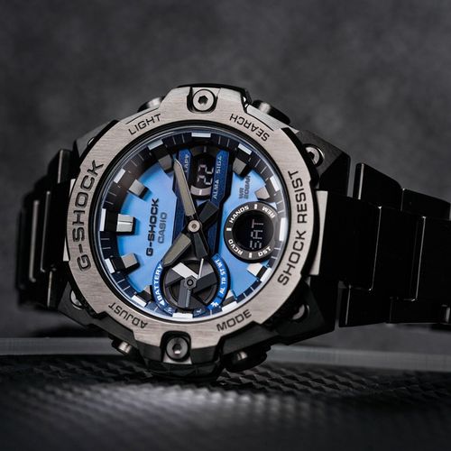 卡西欧g-steel钢铁之心王一博同款手表男光能蓝牙gst-b400bd-1a2