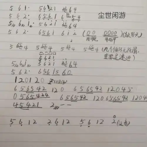 活动作品原神听书人尘世闲游古筝简谱