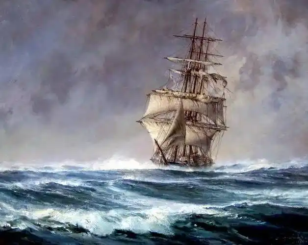 油画世界帆船油画