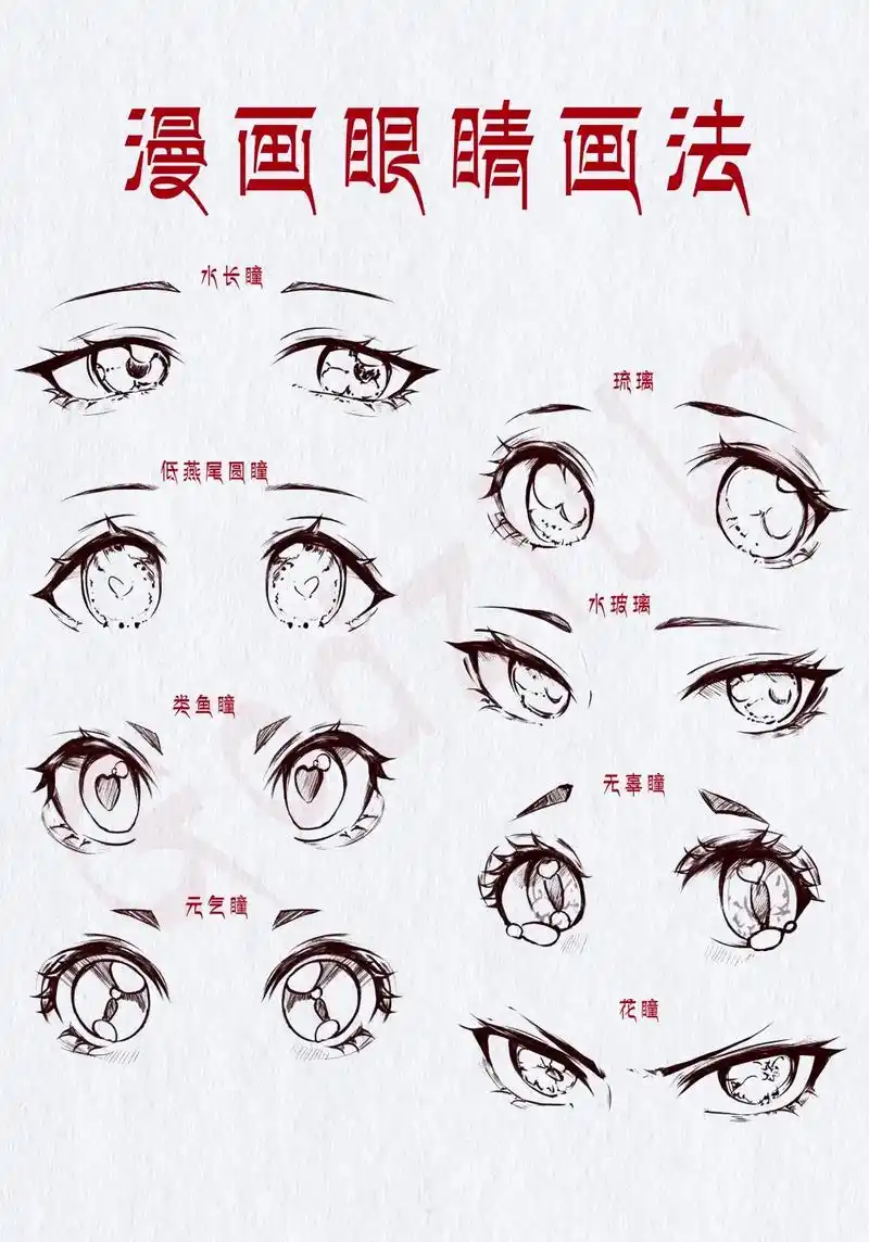 二次元动漫眼睛的画法