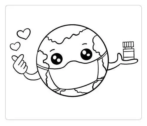 美丽的地球简笔画希望疫情早日结束图文 视频教程