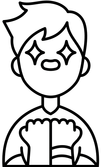 excited gradient icon