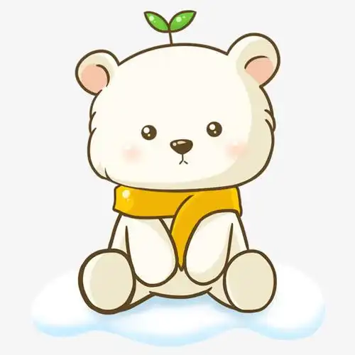卡通可爱小熊发呆图标