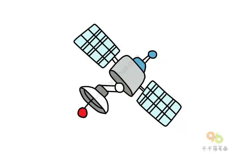 人造卫星简笔画神秘的卫星简笔画神秘的卫星简笔画儿童喜欢画 卫星简