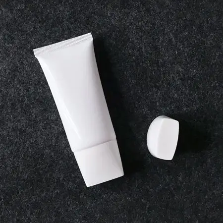 现货50g白色椭圆扁软管 50ml粉底液瓶bb霜防晒霜包材化妆品软管