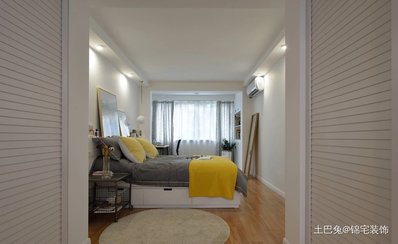 45平米一室户北欧风格卧室北欧极简卧室设计图片赏析