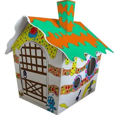 房子儿童diy纸板别墅房子纸模型手工制作纸箱拼装子玩具宝宝小屋昂沐