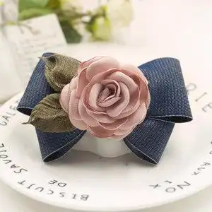 手工女式蝴蝶结发夹发饰韩版简约休闲头饰头花少女优美顶夹