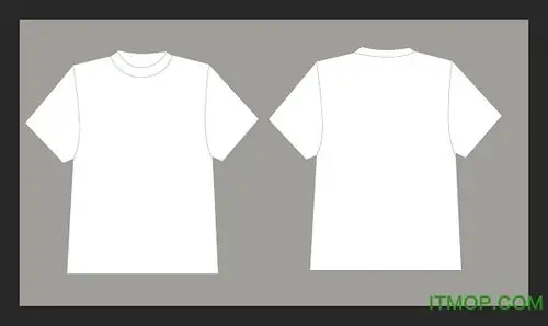 空白t恤模板正反面图片