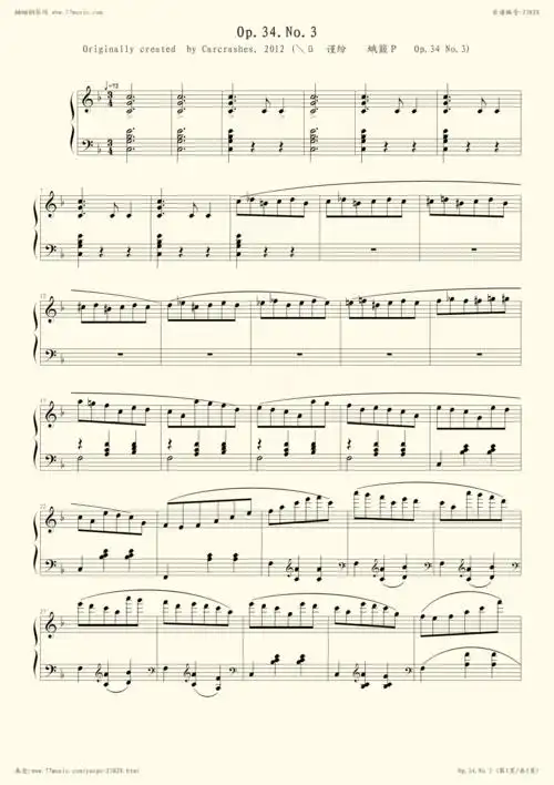 钢琴谱肖邦辉煌大圆舞曲作品34第三首中音协考级10级08